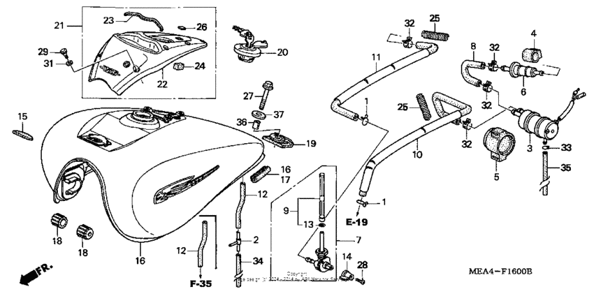 Fuel tank (vtx1300s'03)