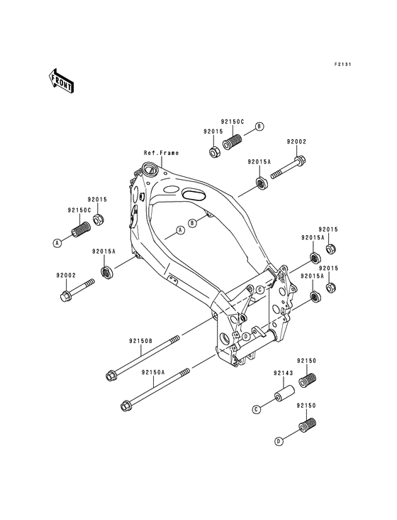 ZX750 Рама ,крепежные детали