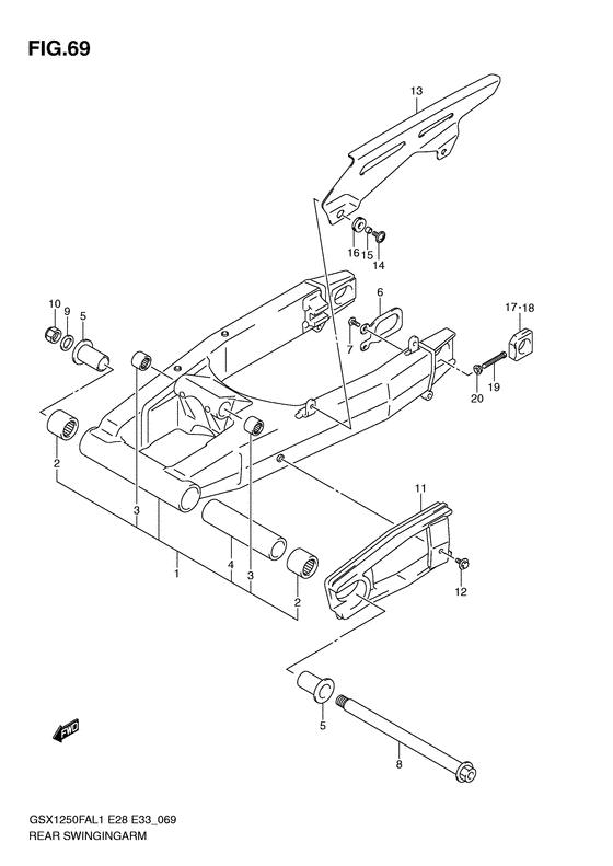 Rear swingingarm