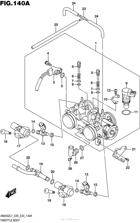 Throttle Body (An650Zl7 E28)