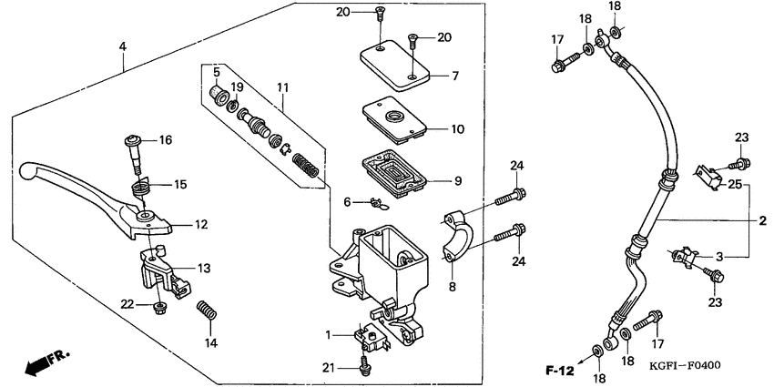 Fr. brake master cylinder
