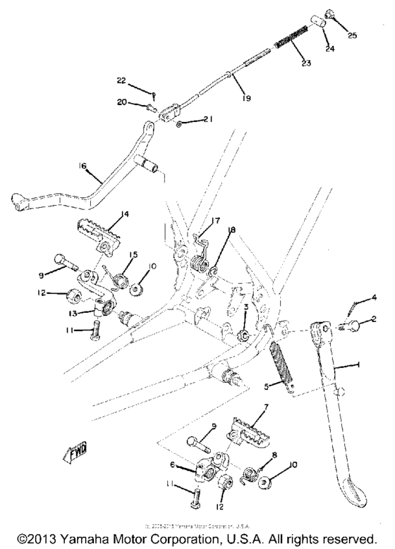 Stand - footrest - brake pedal