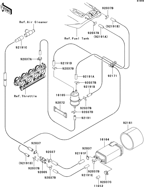 ZX1200 Испарительная система топлива