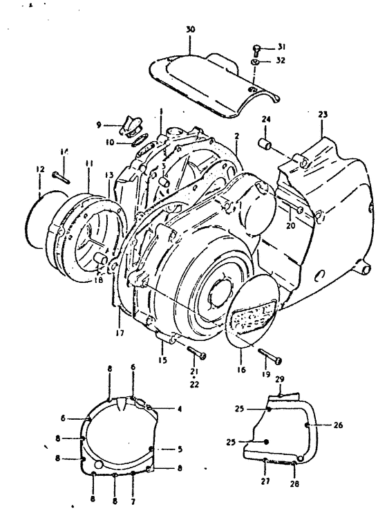 Crankcase cover ass`y  (v