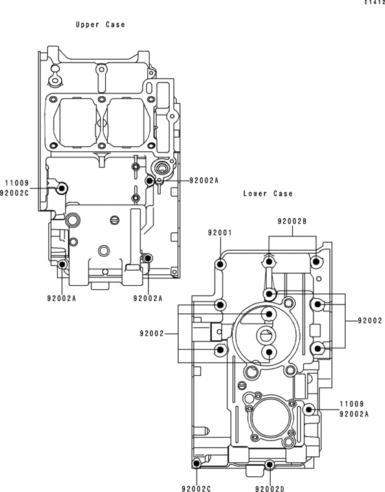 EX250 Болты крепления картера