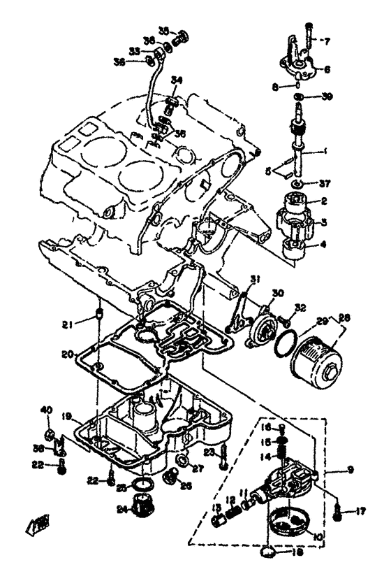 Oil pump. oil cleaner