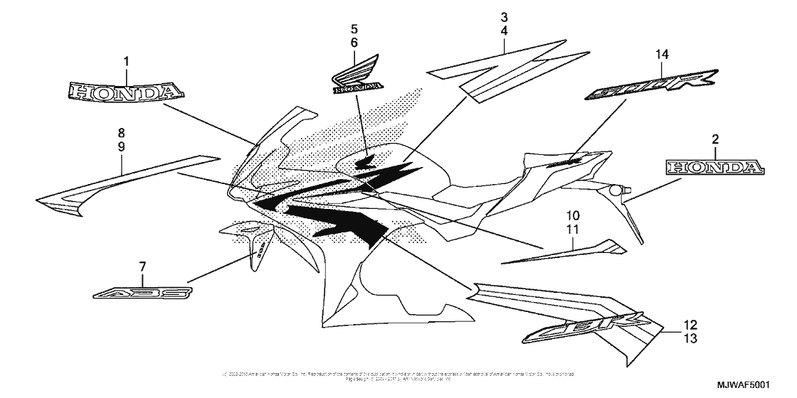 CBR500R (ABS) Наклейки