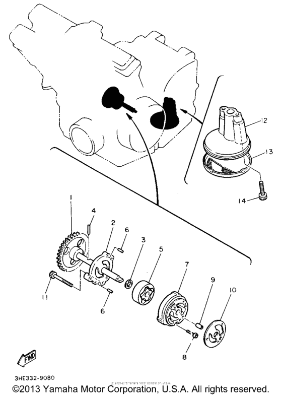 FZR600RBC Масляный насос