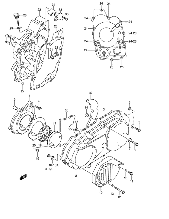 Crankcase cover ass`y  (v