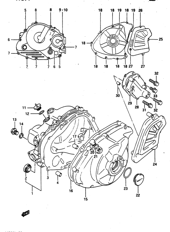 Crankcase cover ass`y  (v