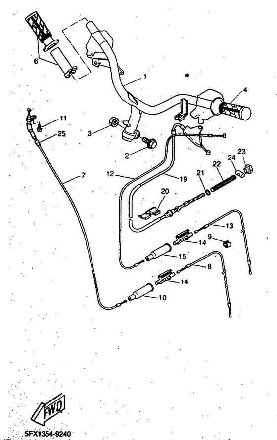 CW50RS Steering handle. cable