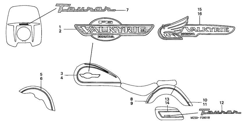 GL1500CT Stripe / mark