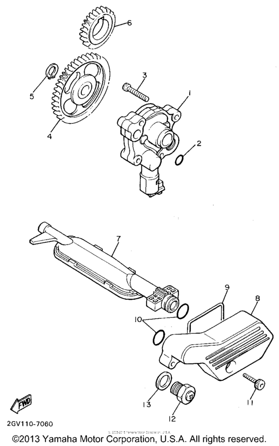 XV535SG Масляный насос