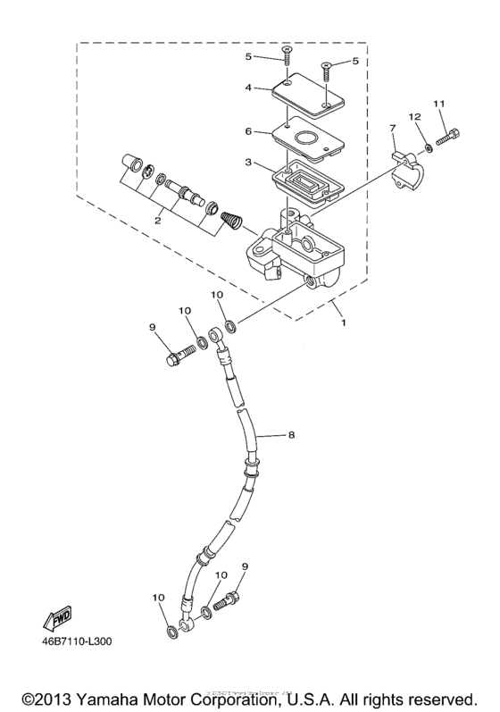 XV250BB Главный тормозной цилиндр