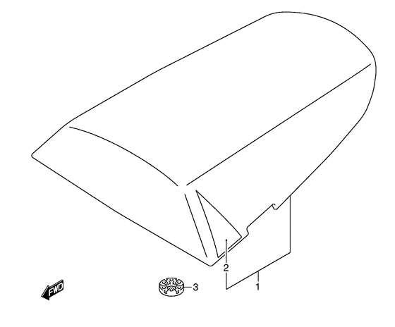 GSX-R600U1 Seat tail box
