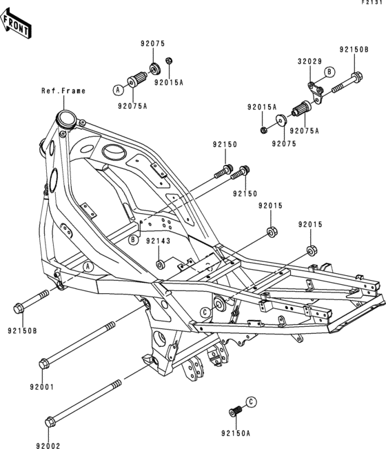ZX600 Рама ,крепежные детали