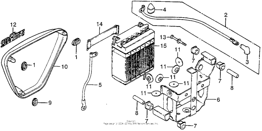 Right side cover + battery