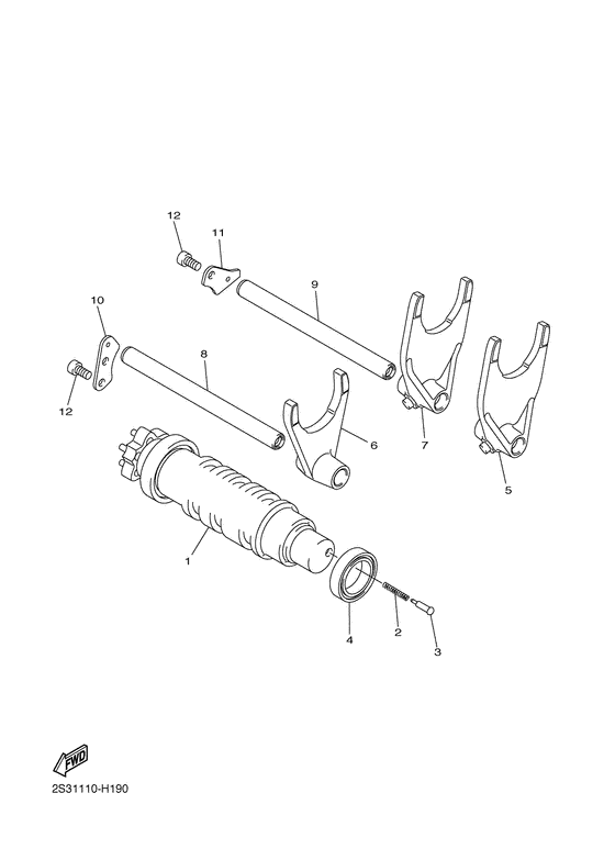 VMX17 Shift cam & fork