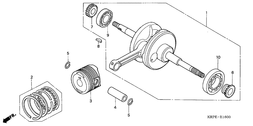 Crankshaft/piston