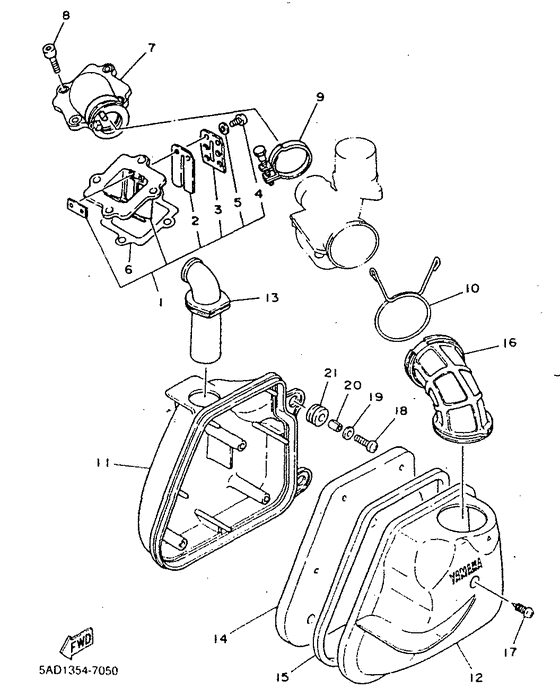 YN50R Впускная система