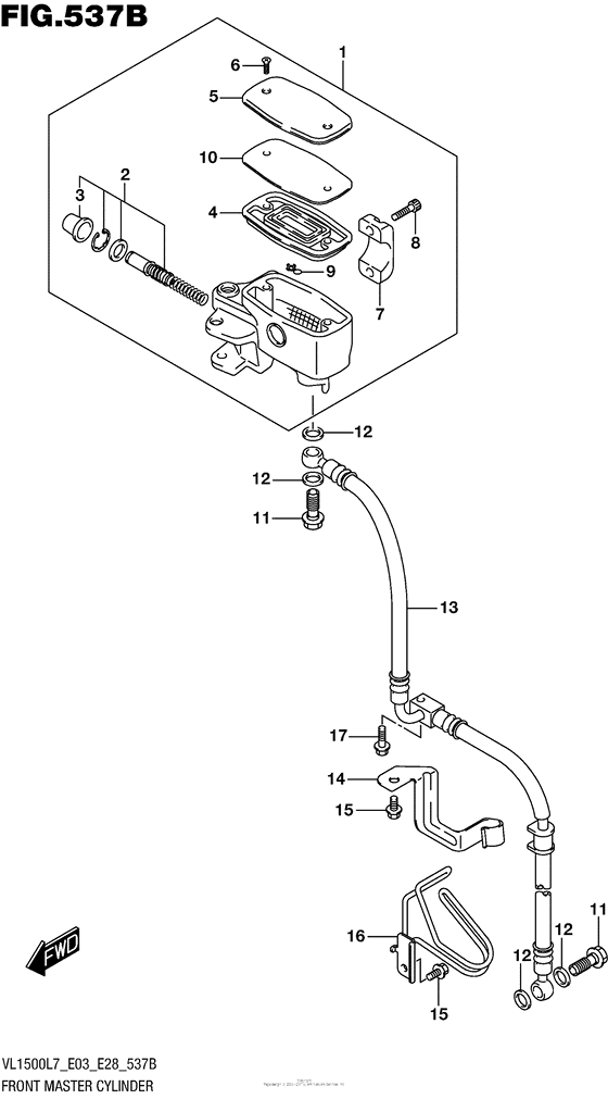 Front Master Cylinder (Vl1500Bl7 E28)