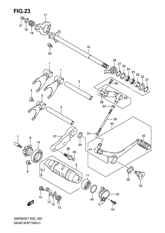 GSF650S Переключение передач