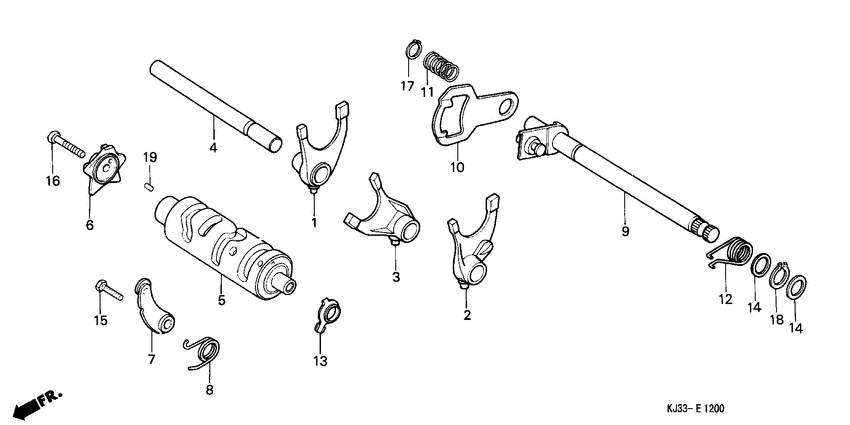 Shift drum/shift fork