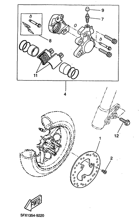 CW50RS Front brake. caliper