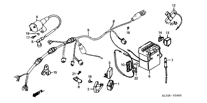 Wire harness/ ignition coil/battery