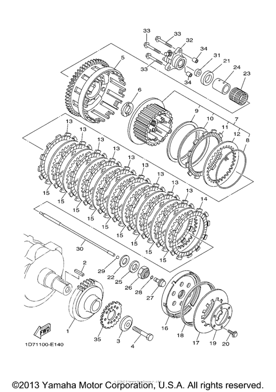 XV1900AS Сцепление