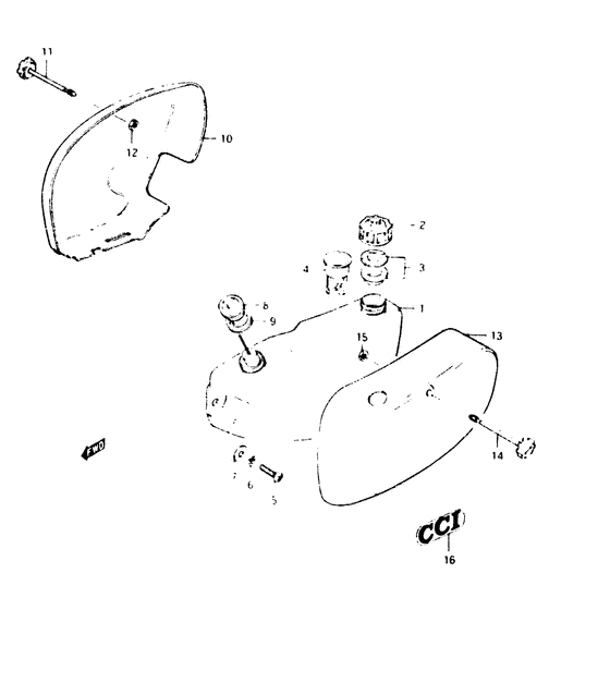 Oil tank - frame cover