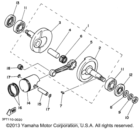 PW50H1 Коленчатый вал и Поршень