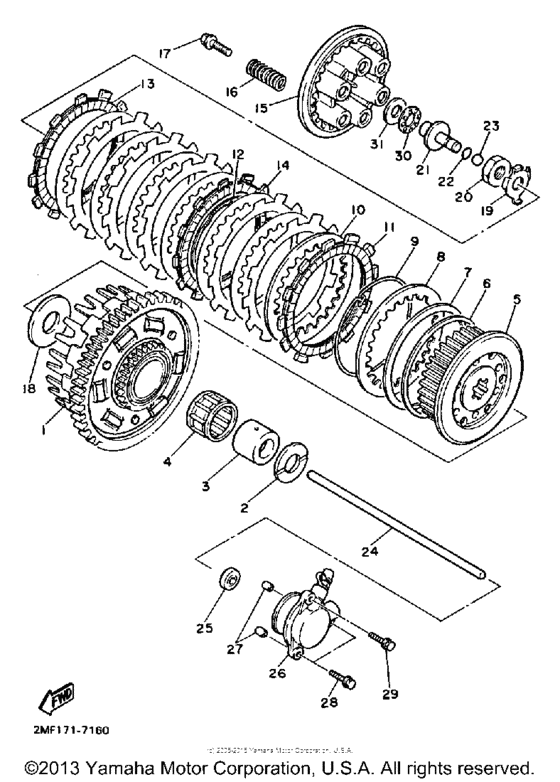 FZ700TC Сцепление