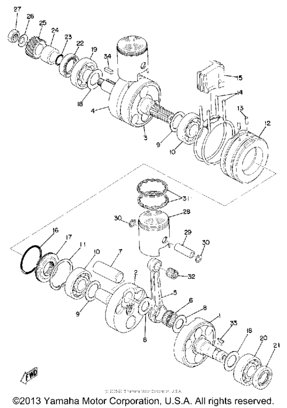 Crank piston