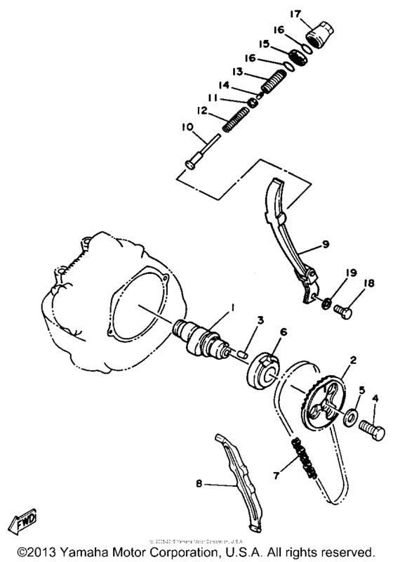 TW200A Цепь механизма газораспределения