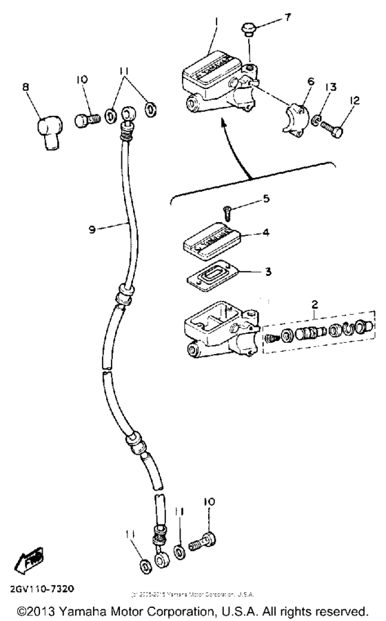 XV535U Главный тормозной цилиндр