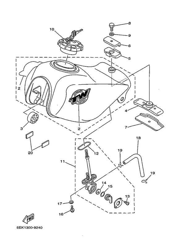 TW125 Топливный бак
