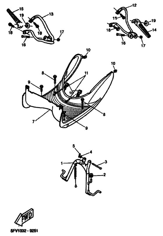 YH50 Support & repose pied