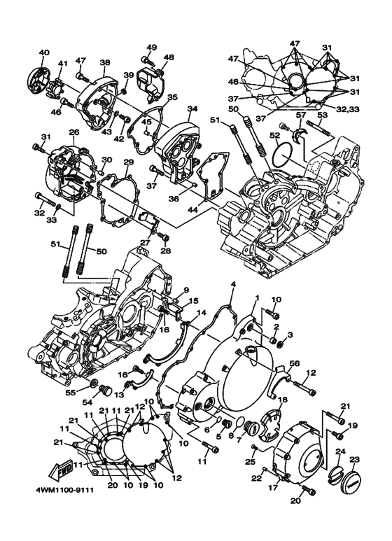 Crankcase cover ass`y  (v
