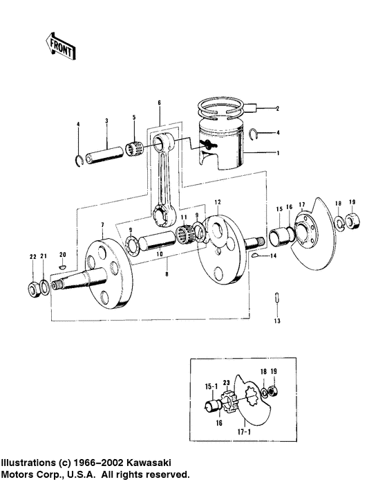 Crankshaft/piston/rotary valve