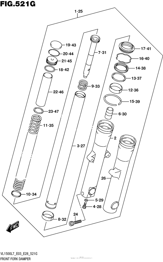 VL1500T Front Fork Damper (Vl1500Tl7 E33)