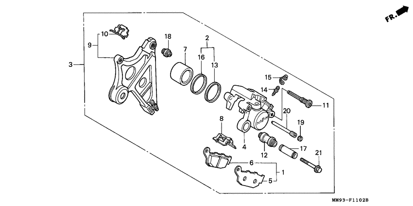 Rr. brake master cylinder