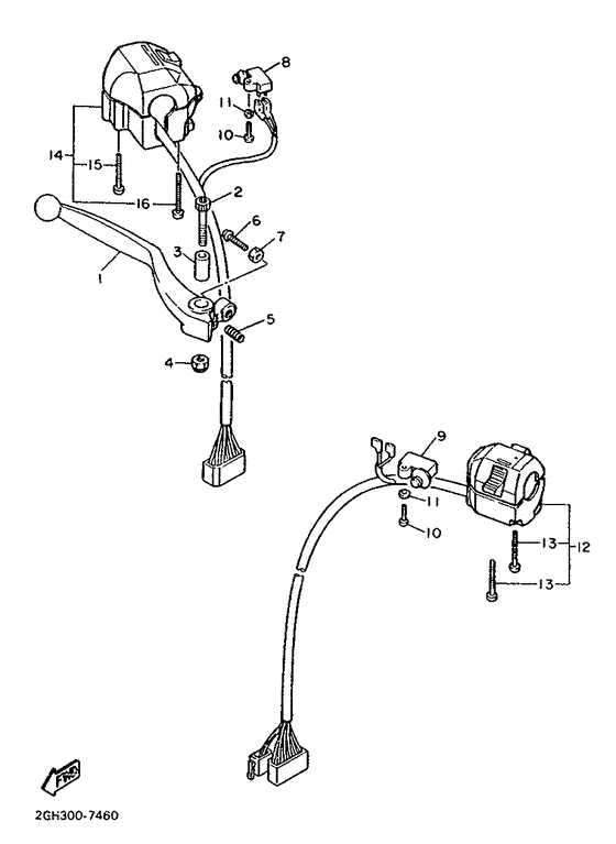 Handle switch. lever