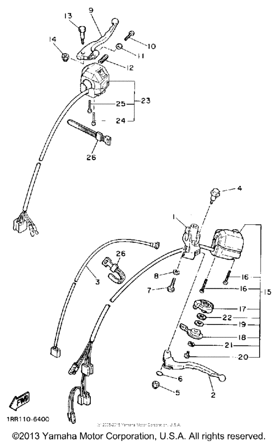 XV750A Рулевые переключатели