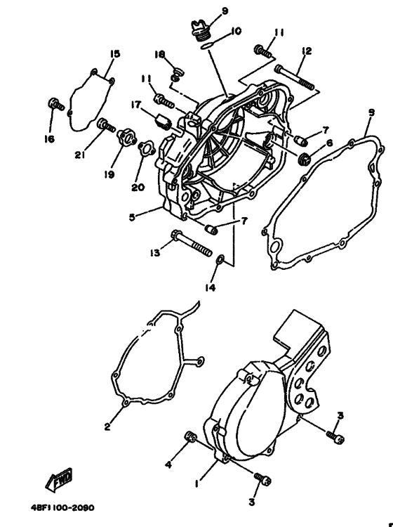 Crankcase cover ass`y  (v