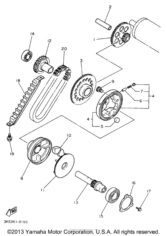 YZF750RKC Стартер
