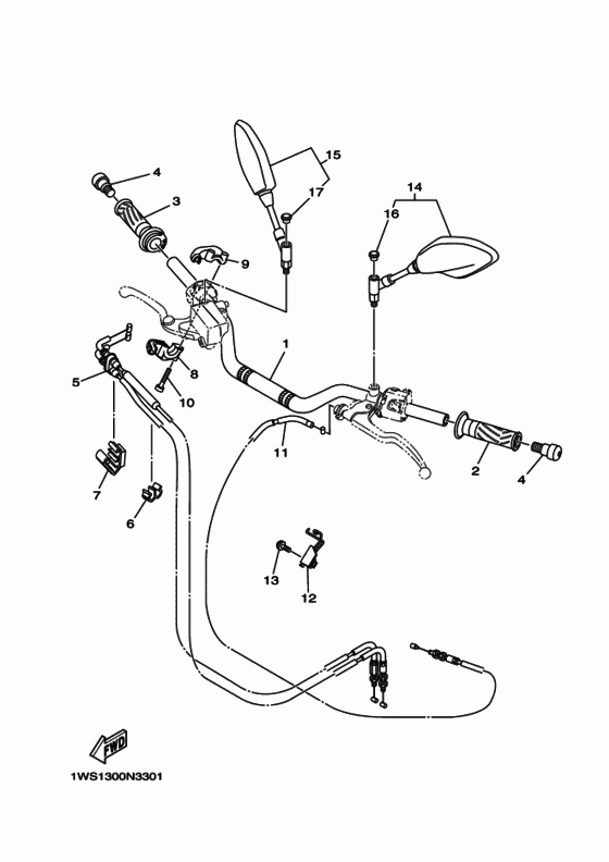 Steering handle & cable