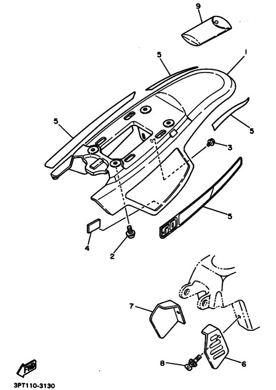 PW50 Боковая крышка