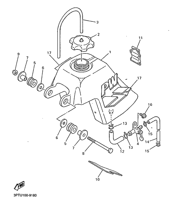PW50 Топливный бак
