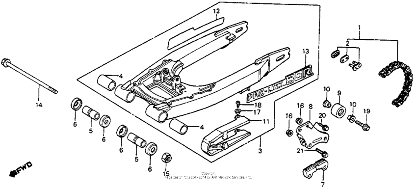 Swingarm + drive chain 83